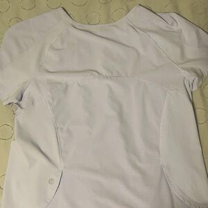 Lululemon Athletica White Asymmetrical Blouse